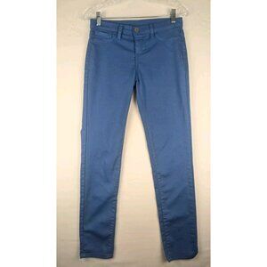 Francesca’s Birdcage Pants Women's 27 Turquoise Blue Skinny Stretch USA Made